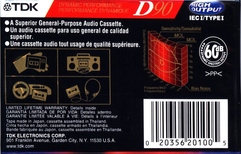 Compact Cassette: TDK  - D 90