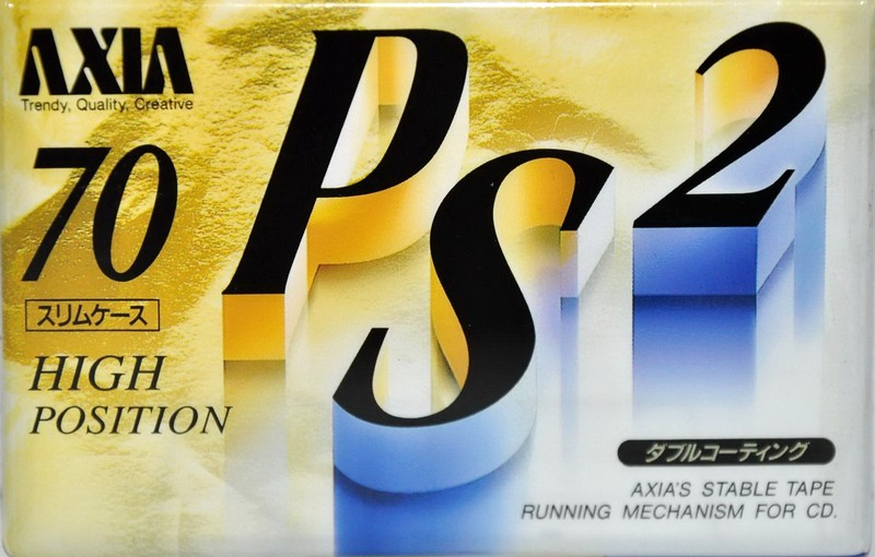 Compact Cassette AXIA PS-II / PS-2 70 "PS2F 70" Type II Chrome 1993 Japan