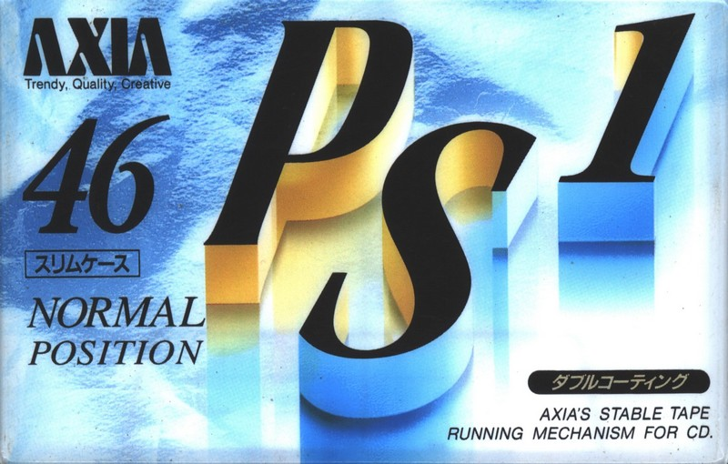 Compact Cassette AXIA PS-I / PS-1 46 "PS1F 46" Type I Normal 1993 Japan