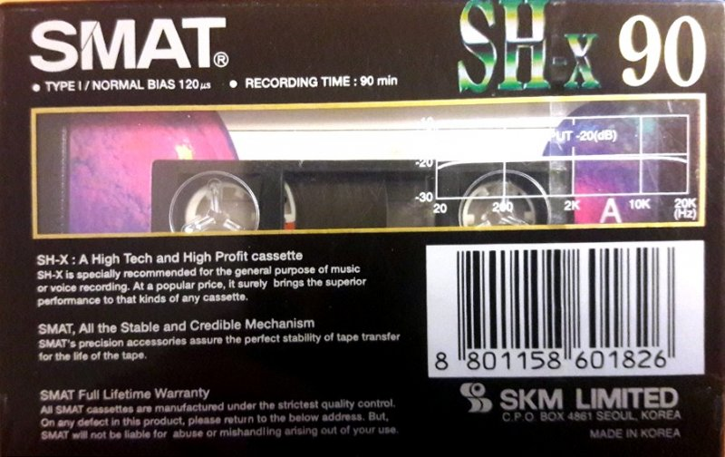 Compact Cassette Smat SH X 90 Type I Normal 1992 Europe