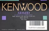 Compact Cassette Kenwood MD 60 Type IV Metal 1987 Japan