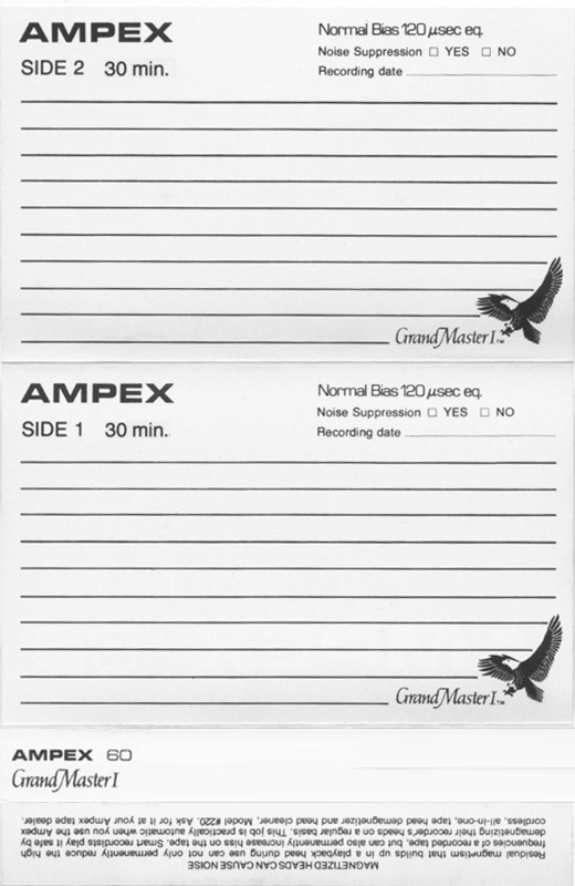 Compact Cassette:  Ampex - Grand Master 60