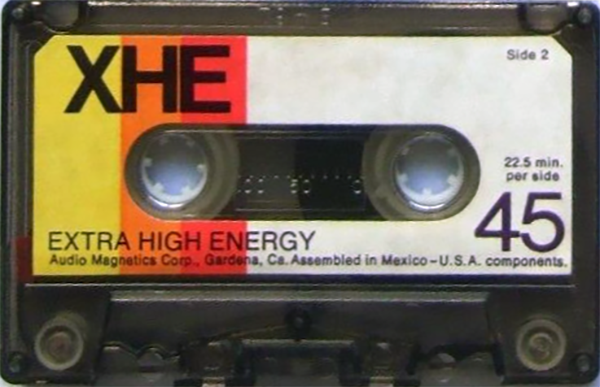 Compact Cassette Audio Magnetics XHE 45 Type I Normal 1972 USA