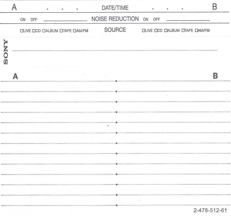 Compact Cassette Sony UX-S 60 Type II Chrome 2004 Worldwide