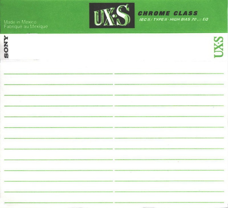 Compact Cassette Sony UX-S 60 Type II Chrome 2004 Worldwide