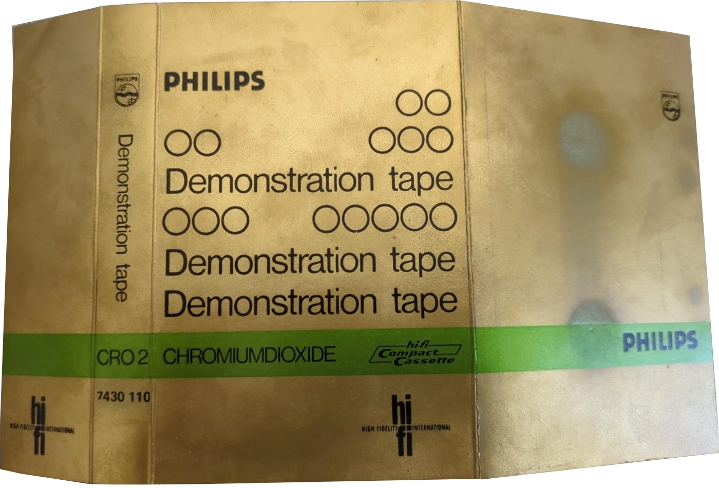 Compact Cassette Philips Chromium "7430 110" Demonstration Tape 1976 Europe