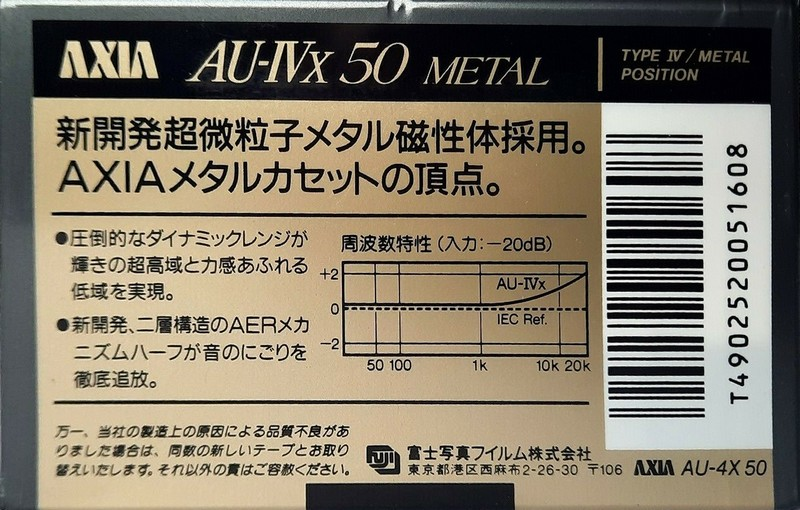 Compact Cassette: FUJI AXIA - AU-IVx 50