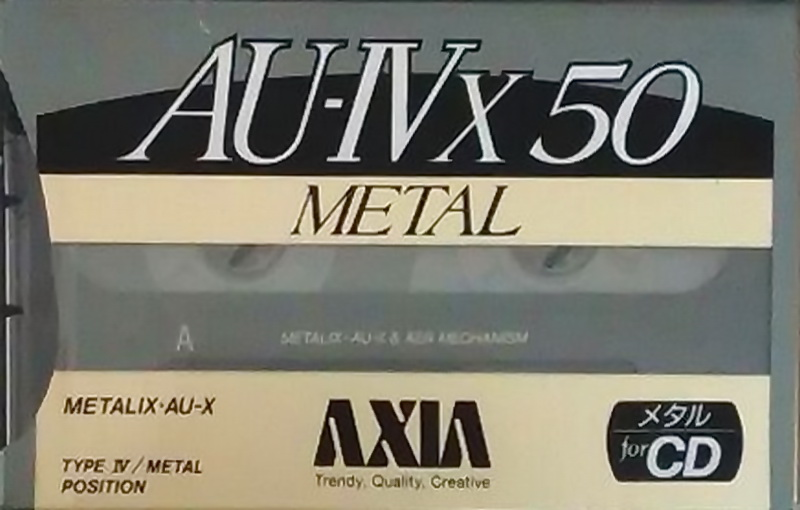 Compact Cassette AXIA AU-IVx 50 Type IV Metal 1991 Japan