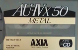 Compact Cassette AXIA AU-IVx 50 Type IV Metal 1991 Japan