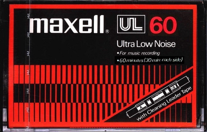 Compact Cassette Maxell UL 60 Type I Normal 1977 Europe