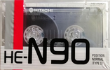 Compact Cassette Hitachi HE-N 90 Type I Normal 1987 Japan