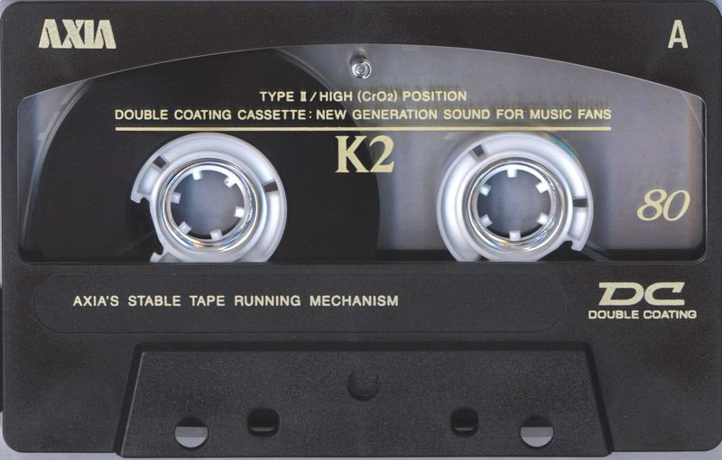 Compact Cassette AXIA K2 80 "K2B 80" Type II Chrome 1995 Japan