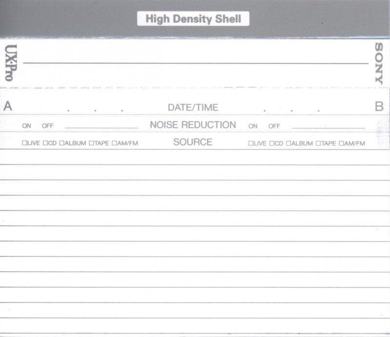 Compact Cassette Sony UX-Pro 60 Type II Chrome 1995 Europe