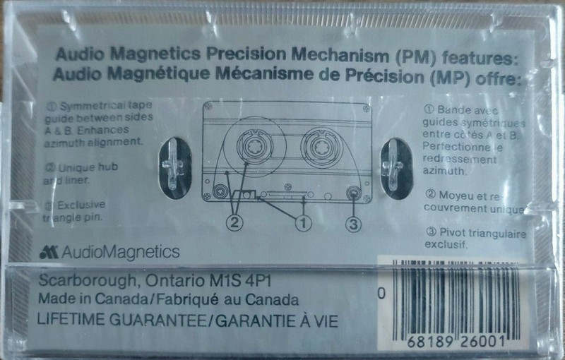 Compact Cassette Audio Magnetics XHE 60 Type I Normal 1982 Canada