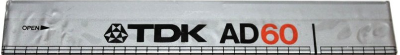 Compact Cassette TDK AD 60 Type I Normal 1982 Australia, Europe