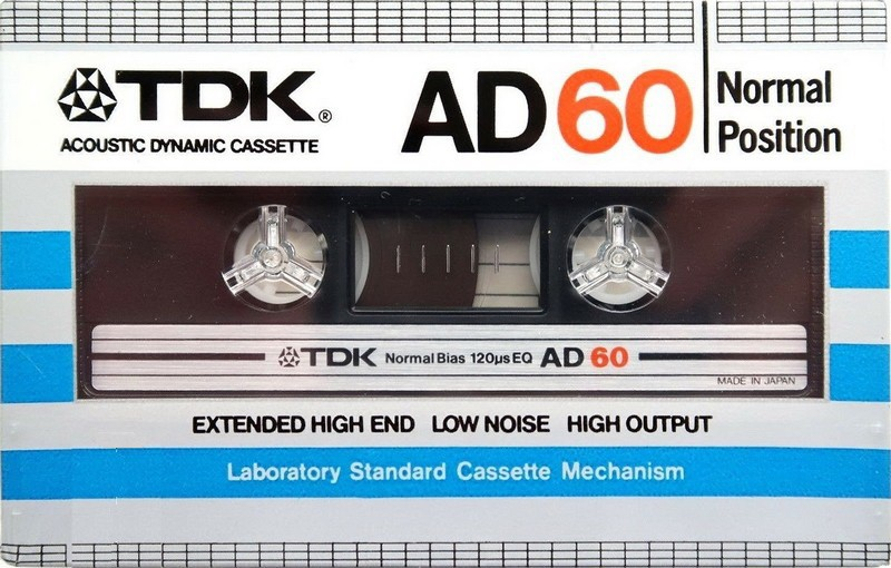 Compact Cassette TDK AD 60 Type I Normal 1982 Australia, Europe