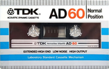 Compact Cassette TDK AD 60 Type I Normal 1982 Australia, Europe