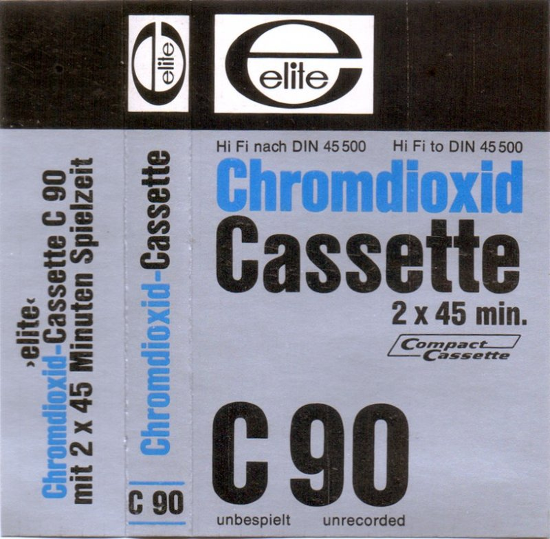 Compact Cassette Elite 90 Type II Chrome 1974 Europe
