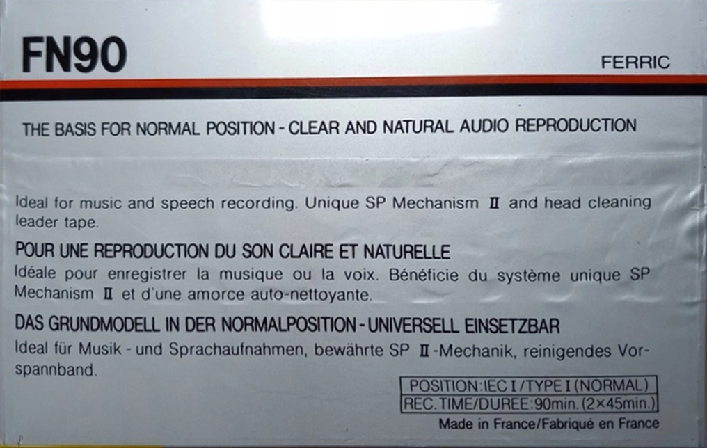 3 pack Sony FN 90 Type I Normal 1988 Europe