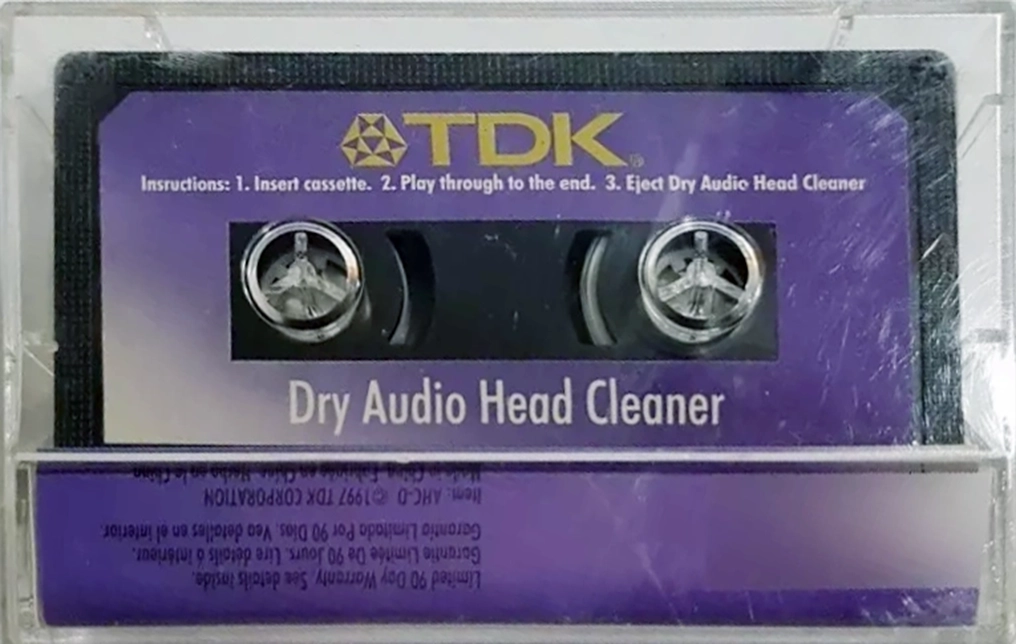Compact Cassette TDK "Dry type AHC-D" Cleaning Cassette 1997 North America
