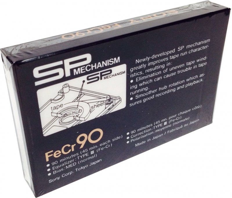 Compact Cassette Sony FeCr 90 Type III Ferro Chrome 1979 North America