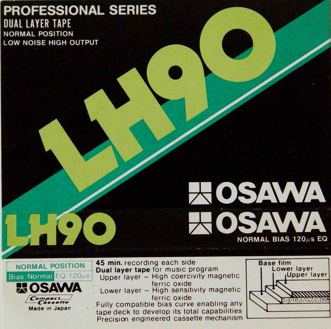 Compact Cassette Osawa LH 90 Type I Normal 1983 Japan