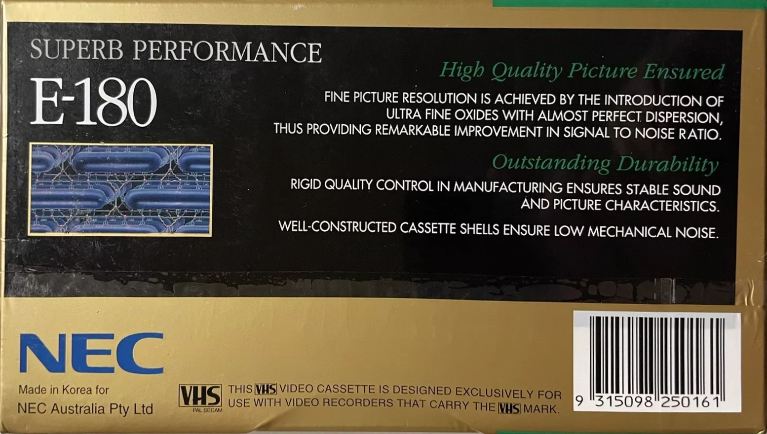 VHS, Video Home System NEC 180 Type I Normal Austria