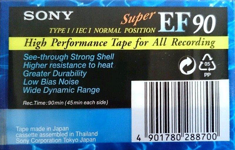 Compact Cassette: Sony  - Super EF 90