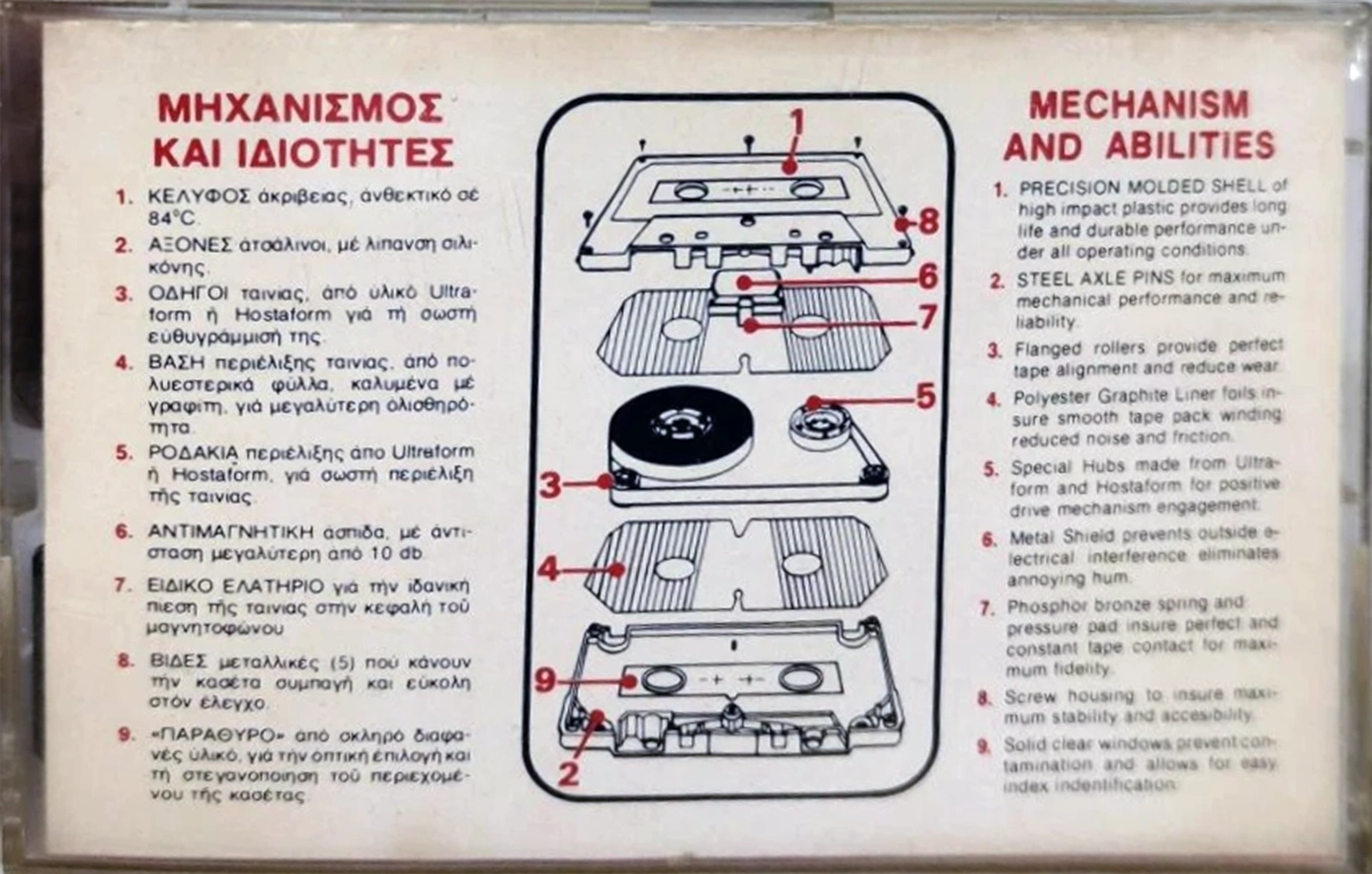 Compact Cassette Intersonic AD 90 Type I Normal Greece
