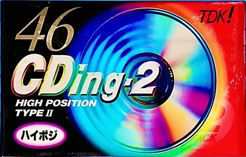 Compact Cassette TDK CDing 2 46 "CD2-46G" Type II Chrome 1996 Japan