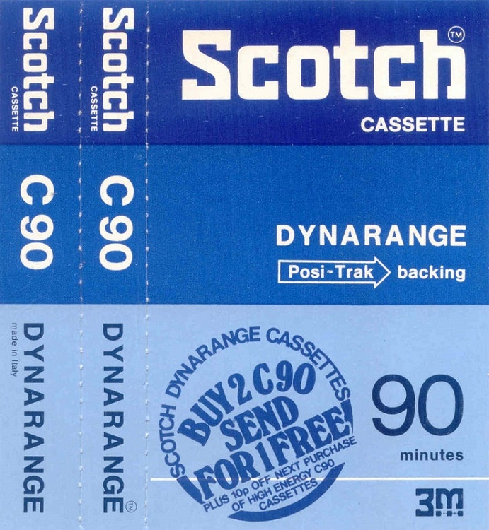 Compact Cassette Scotch Dynarange 90 Type I Normal 1975 Europe