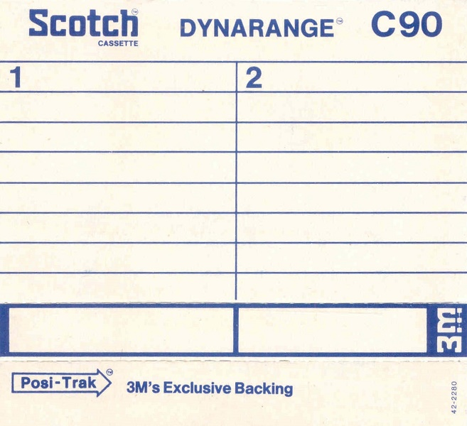 Compact Cassette Scotch Dynarange 90 Type I Normal 1975 Europe