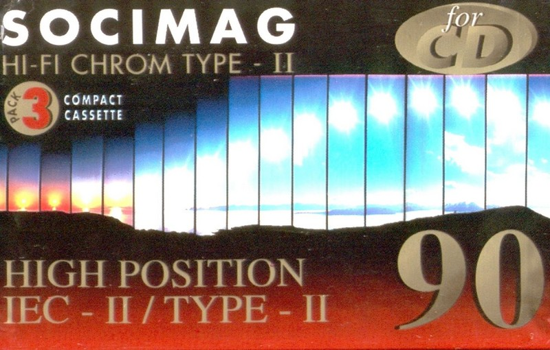 3 pack Socimag 90 "CD" Type II Chrome 1989 Europe