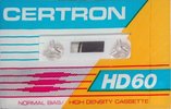 Compact Cassette Certron HD 60 Type I Normal 1988 USA