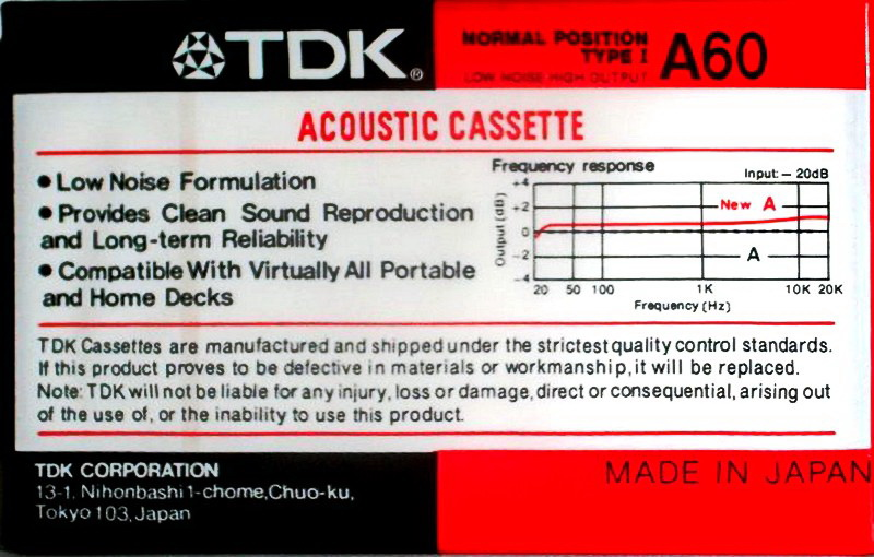 Compact Cassette: TDK  - A 60