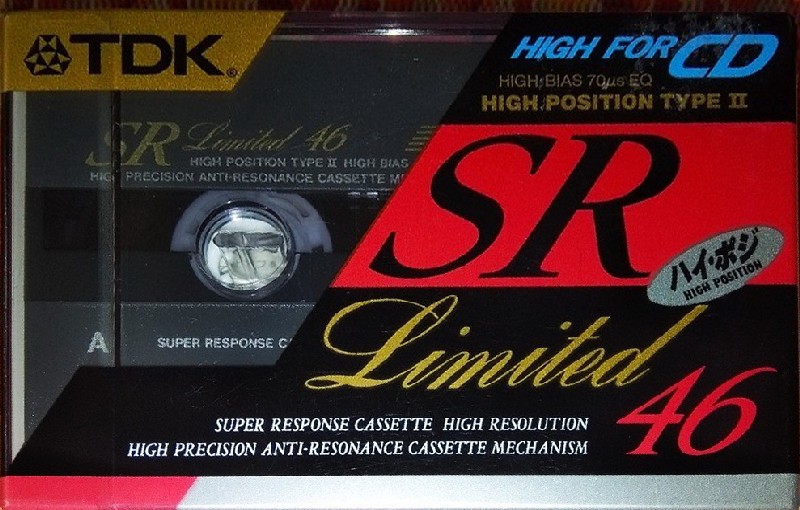 Compact Cassette TDK SR 46 "SR-LTD46 SR Limited" Type II Chrome 1991 Japan