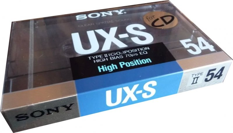 Compact Cassette Sony UX-S 54 Type II Chrome 1988 Japan