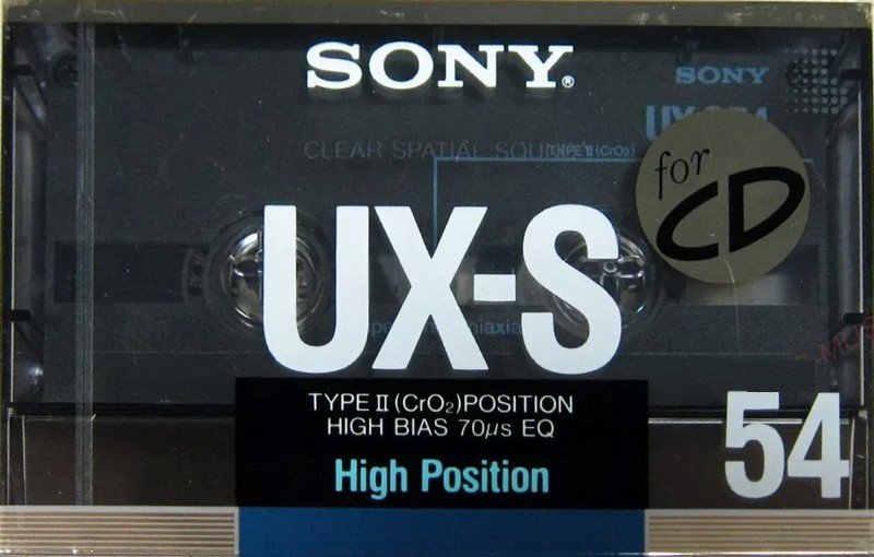 Compact Cassette Sony UX-S 54 Type II Chrome 1988 Japan