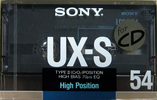 Compact Cassette Sony UX-S 54 Type II Chrome 1988 Japan