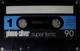 Compact Cassette Phono-Silver 90 Type I Normal Yugoslavia