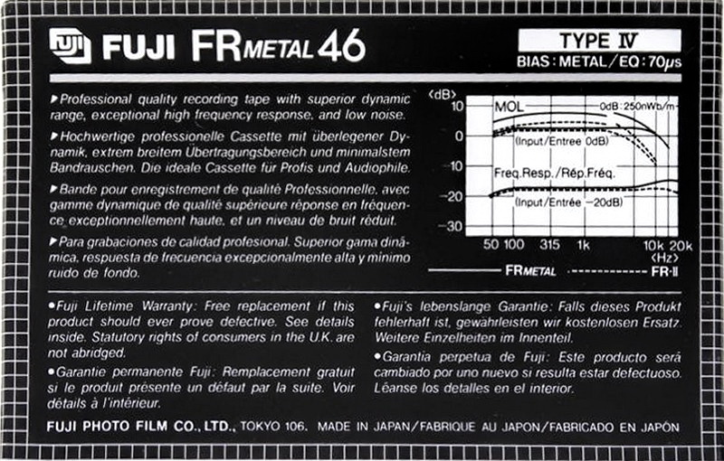 Compact Cassette: FUJI Fuji - FR Metal 46