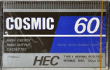 Compact Cassette Cosmic 60 "HEC" Type I Normal Hong Kong