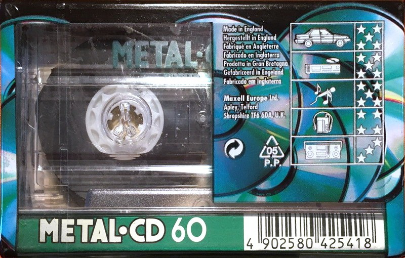 Compact Cassette Maxell Metal CD 60 Type IV Metal 1998 Europe