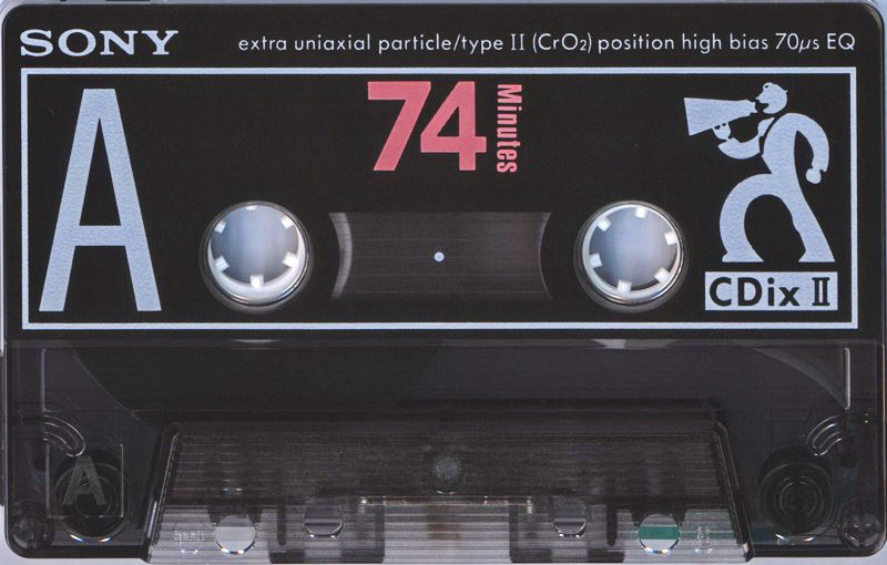 Compact Cassette Sony CDix II 74 Type II Chrome 1991 Japan