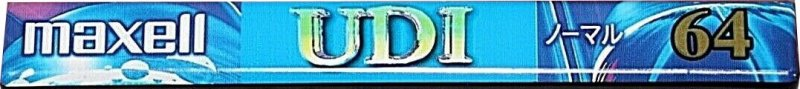 Compact Cassette Maxell UDI / UD1 64 "UD1-64J" Type I Normal 1995 Japan