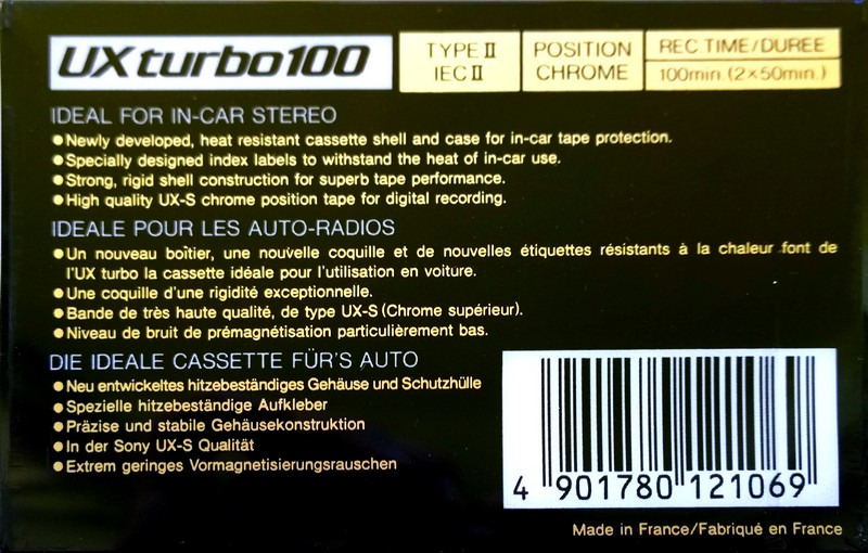 Compact Cassette: Sony  - UX turbo 100