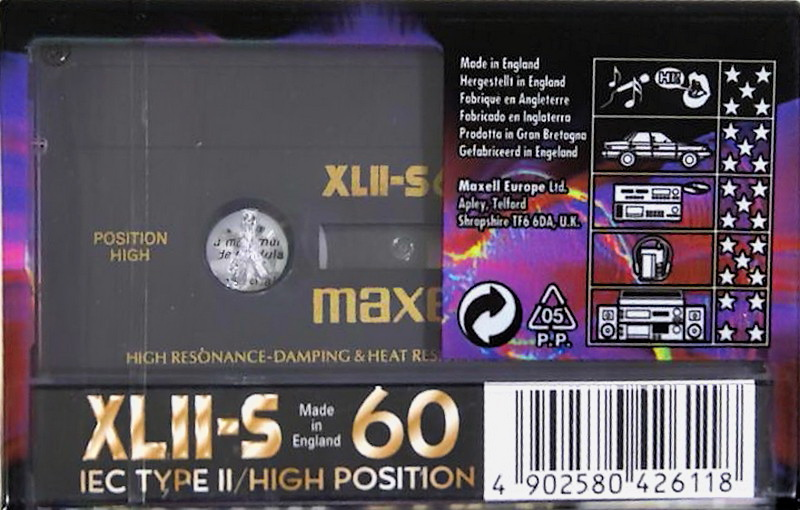 Compact Cassette Maxell XLII-S 60 Type II Chrome 1999 Europe