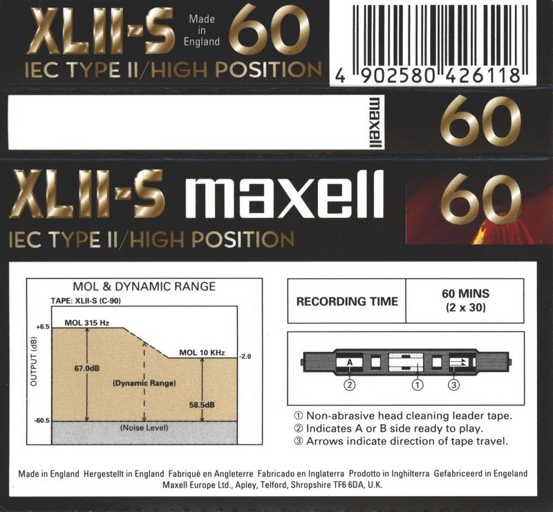 Compact Cassette: Maxell / Hitachi Maxell - XLII-S 60