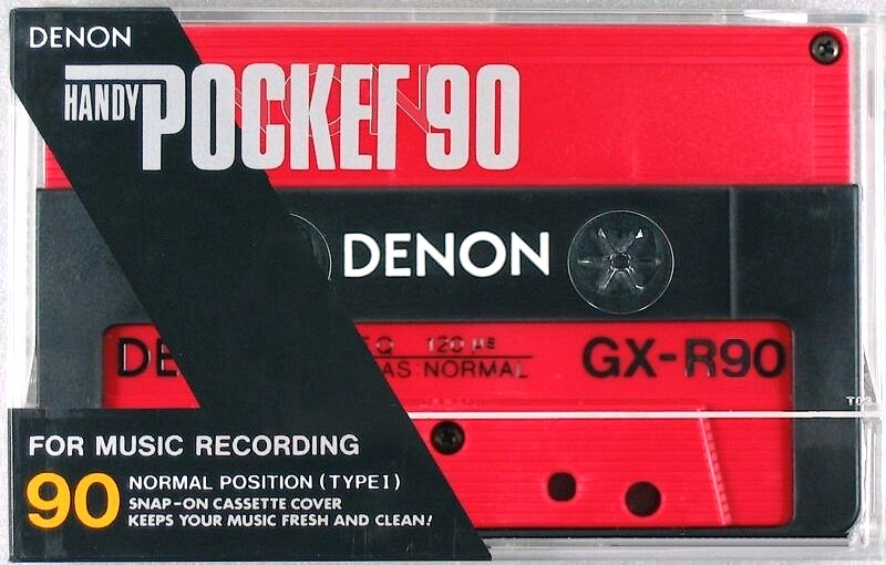 Compact Cassette Denon GX 90 "Handy Pocket GX-R" Type I Normal 1985 Japan