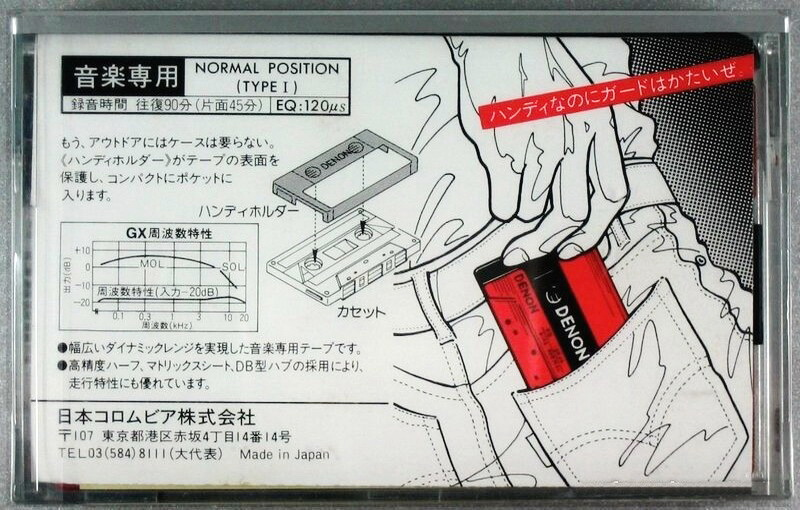 Compact Cassette Denon GX 90 "Handy Pocket GX-R" Type I Normal 1985 Japan